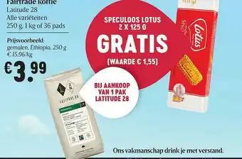 Delhaize Fairtrade Koffie Latitude 28 aanbieding