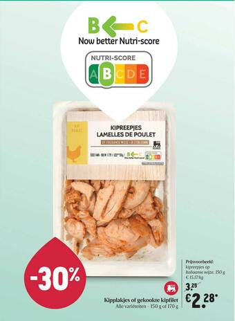 Delhaize Kipplakjes Of Gekookte Kipfilet aanbieding