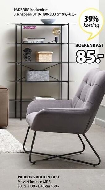 Jysk Padborg boekenkast aanbieding