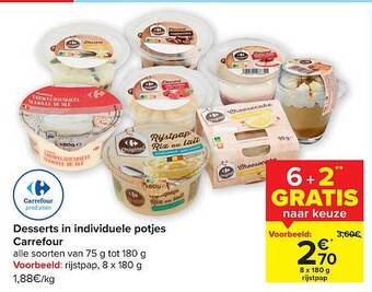 Carrefour Desserts In Individuele Potjes aanbieding
