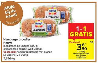 Carrefour Hamburgerbroodjes Harrys aanbieding