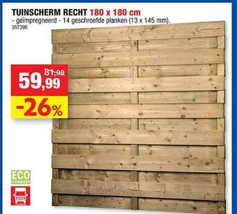 Hubo Tuinscherm Recht aanbieding