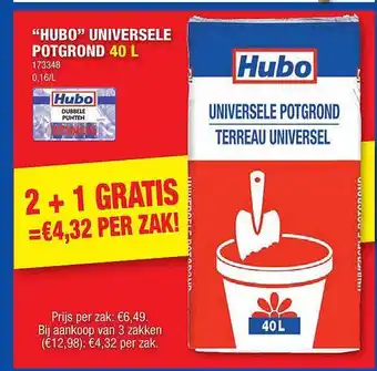 Hubo "hubo" Universele Potgrond Aanbieding bij Hubo aanbieding