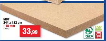 Hubo Mdf 244 X 122 Cm aanbieding
