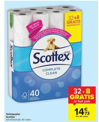 Carrefour Toiletpapier Scottex aanbieding