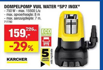 Hubo Dompelpomp Vuil Water aanbieding