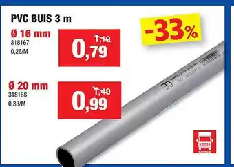 Hubo Pvc Buis 3m aanbieding