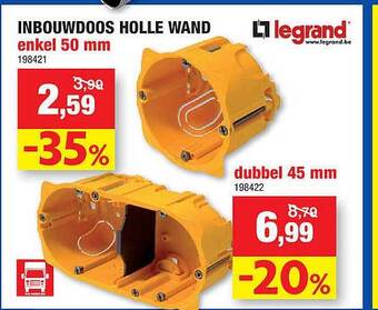 Hubo Inbouwdoos Holle Wand aanbieding