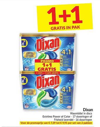 Intermarché Dixan Wasmiddel In Discs aanbieding