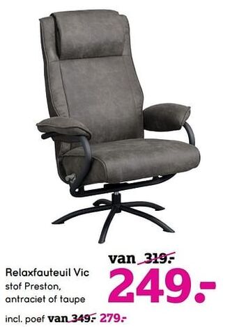 Leen Bakker Relaxfauteuil vic aanbieding