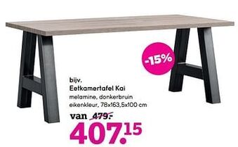 Leen Bakker Eetkamertafel kai aanbieding