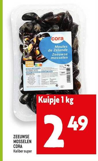 Louis Delhaize Zeeuwse Mosselen Cora aanbieding