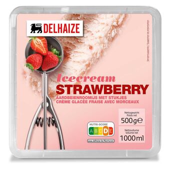 Delhaize Roomijs | Aardbei aanbieding