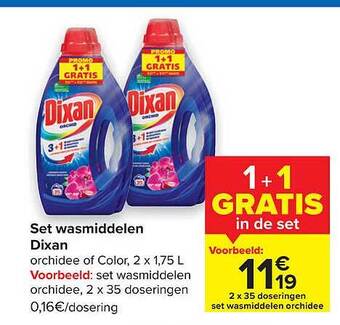 Carrefour Set Wasmiddelen Dixan aanbieding