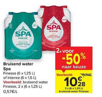 Carrefour Bruisend Water Spa aanbieding