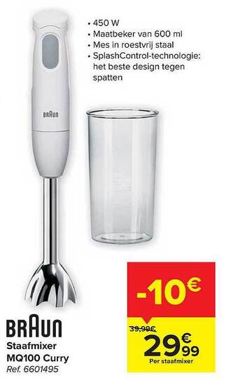 Carrefour Braun Staafmixer aanbieding