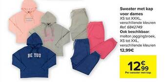 Carrefour Sweater Met Kap Voor Dames aanbieding