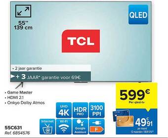 Carrefour Tcl Qledtv aanbieding