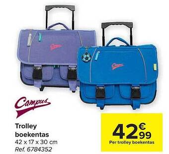 Carrefour Trolley Boekentas aanbieding