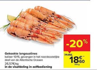 Carrefour Gekookte Langoustines aanbieding