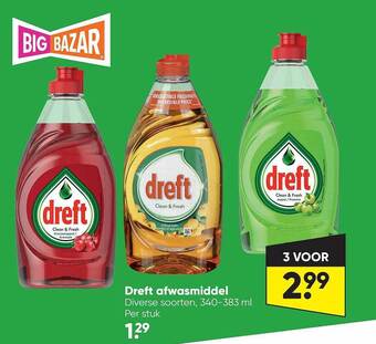 Big Bazar Dreft Afwasmiddel aanbieding