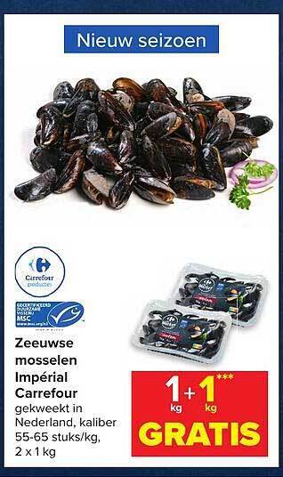 Carrefour Zeeuwse Mosselen Impérial aanbieding