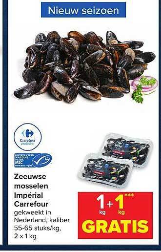 Carrefour Zeeuwse Mosselen Impérial aanbieding