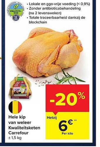 Carrefour Hele Kip Van Weleer aanbieding