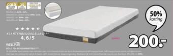 Jysk Gold F30 Schuimmatras aanbieding