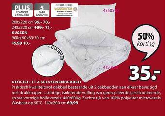 Jysk Veofjellet 4 Seizoenendekbed aanbieding