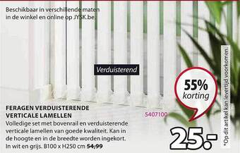 Jysk Feragen Verduisterende Verticale Lamellen aanbieding