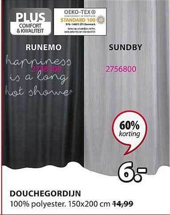 Jysk Douchegordijn aanbieding