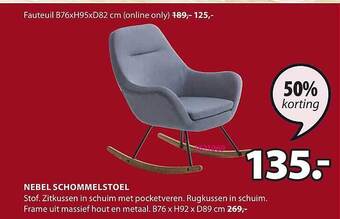 Jysk Nebel Schommelstoel aanbieding