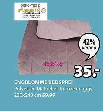 Jysk Engblomme Bedsprei aanbieding