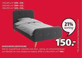 Jysk Kongsberg Bedframe aanbieding