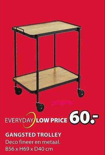 Jysk Gangsted Trolley aanbieding