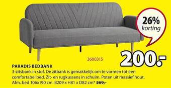 Jysk Paradis Bedbank aanbieding