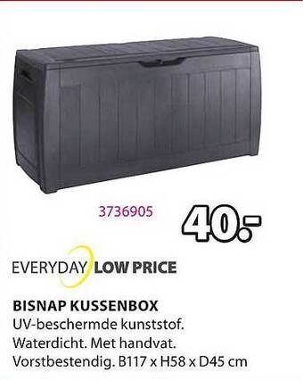 Jysk Bisnap Kussenbox aanbieding