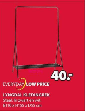 Jysk Lyngdal Kledingrek aanbieding