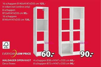 Jysk Haldager Open Kast aanbieding