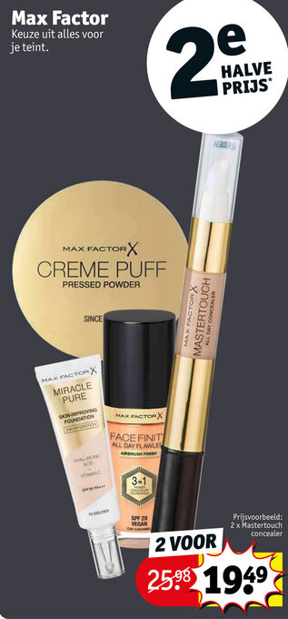 Kruidvat Max factor aanbieding
