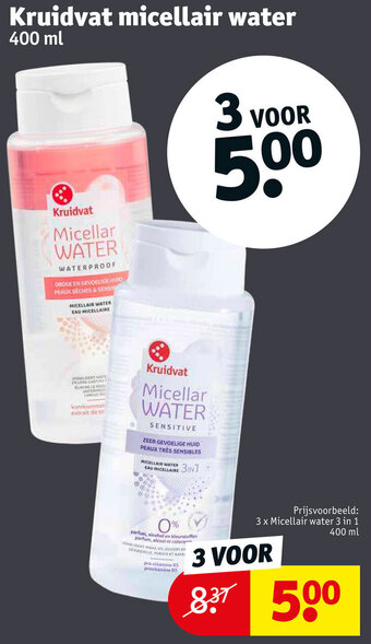 Kruidvat Micellair water aanbieding