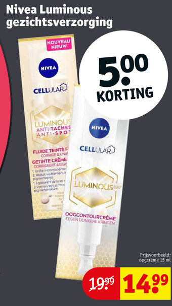 Kruidvat Nivea luminous gezichtsverzorging aanbieding