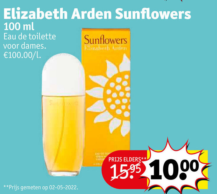 Elizabeth arden sunflower 100ml promotie bij Kruidvat