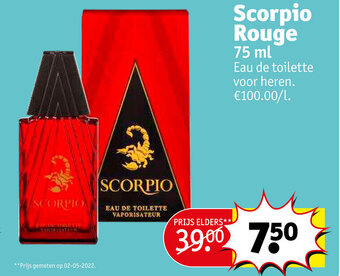 Kruidvat Scorpio rouge 75ml aanbieding