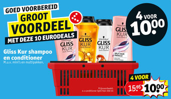 Kruidvat Gliss kur shampoo en conditioner aanbieding