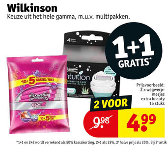 Kruidvat Wilkinson aanbieding
