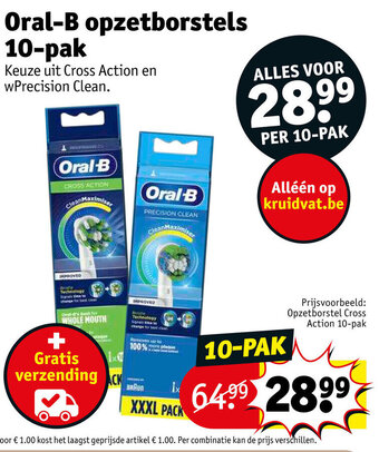 Kruidvat Oral-b opzetborstels 10-pak aanbieding