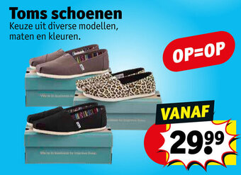 Kruidvat Toms schoenen aanbieding