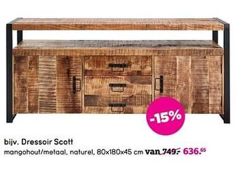 Leen Bakker Dressoir scott aanbieding